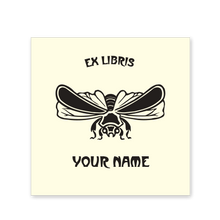 Displayed Bee Bookplate • Ex Libris Your Name • Natural Paper