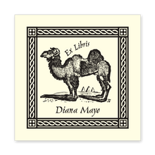 Bactrian Camel Bookplate • Ex Libris Diana Mayo • Natural Paper