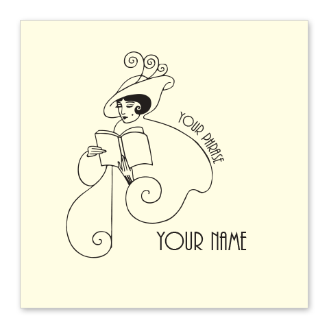 Spiral Jacket Bookplate • Ex Libris Your Name • Natural Paper