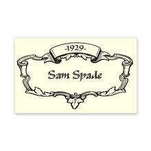 Scrolls & Leaves Bookplate • -1929 - Sam Spade • Natural Paper