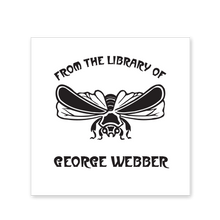 Displayed Bee Bookplate • From the library ofGeorge Webber • White Paper