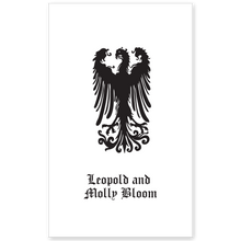 Displayed Falcon Bookplate • Leopold and Molly Bloom • No Border • White Paper