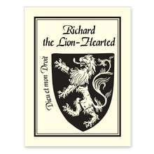 Rampant Lion Bookplate • The king of beasts Richard the Lion Hearted • Natural Paper