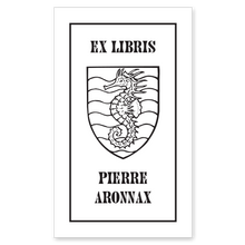 Hauriant Seahorse Bookplate • Ex Libris Pierre Aronnax • White Paper