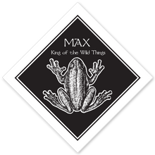 Frog on Diamond Bookplate • MAX The Wildest of Things • White Paper